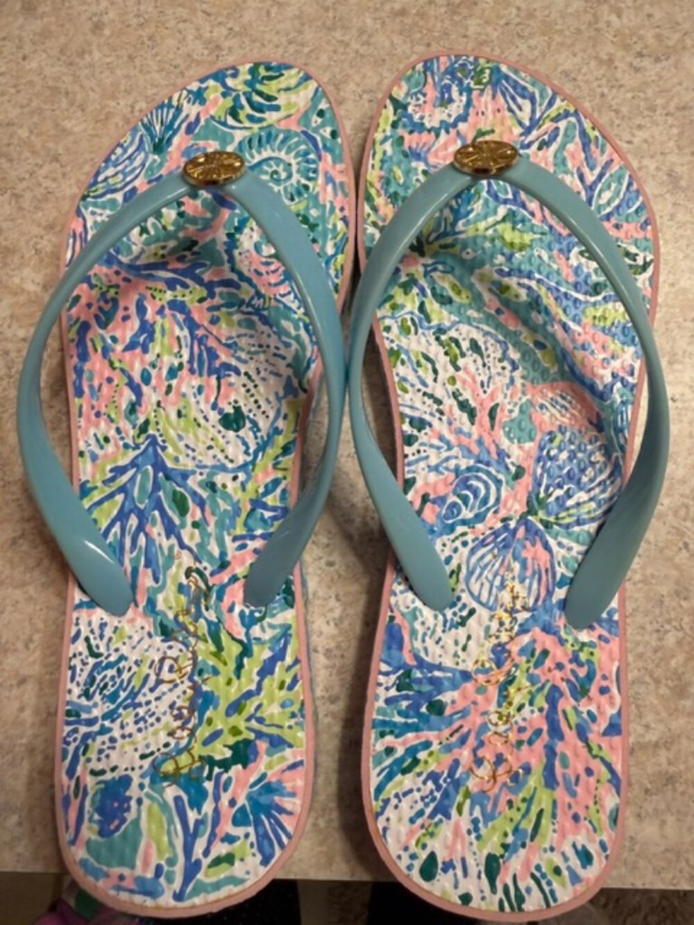 Lilly Pulitzer, Flip Flops, Size 7